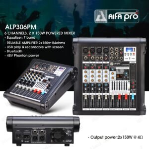 ALP306PM 6 CHANNELS, 2 X 150W POWERED MIXER