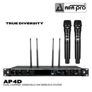 AP4D DUAL CHANNEL HANDHELD UHF WIRELESS SYSTEM