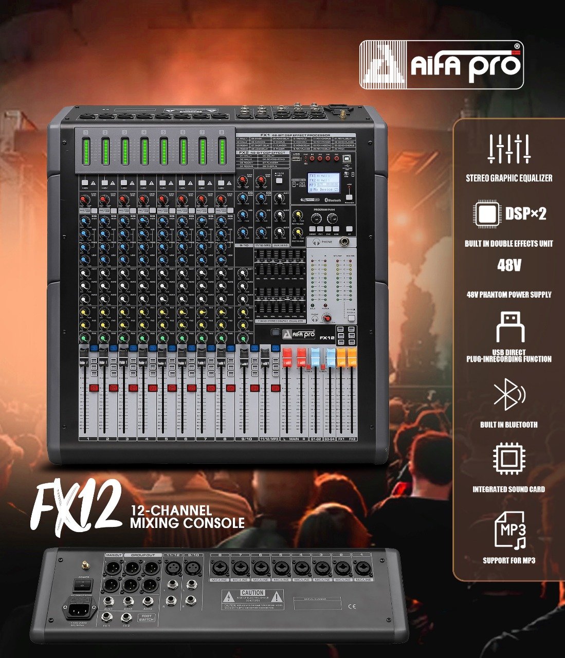 FX12 12-CHANNEL MIXING CONSOLE